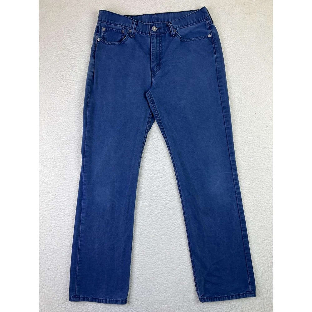 Levis 514 Mens 33x32 Straight Leg Blue Denim Jeans 100% Cotton‎ 3411